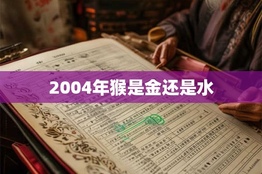 2004年猴是金还是水
