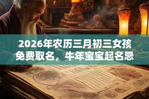 2026年农历三月初三女孩免费取名，牛年宝宝起名忌讳！