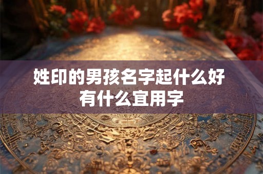 姓印的男孩名字起什么好 有什么宜用字