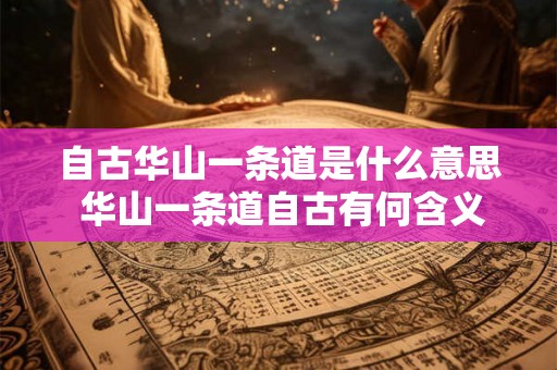 自古华山一条道是什么意思 华山一条道自古有何含义
