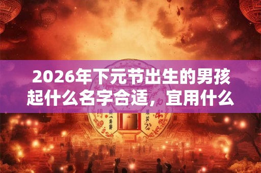 2026年下元节出生的男孩起什么名字合适,宜用什么字 2026年下元节出生的男孩起什么名字合适,宜用什么字