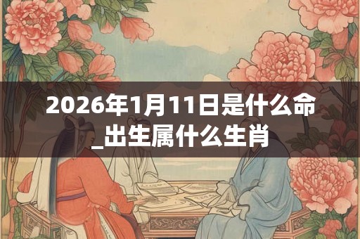 2026年1月11日是什么命_出生属什么生肖