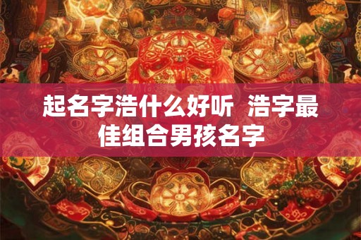 起名字浩什么好听 浩字最佳组合男孩名字 起名字浩什么好听 浩字最佳组合男孩名字