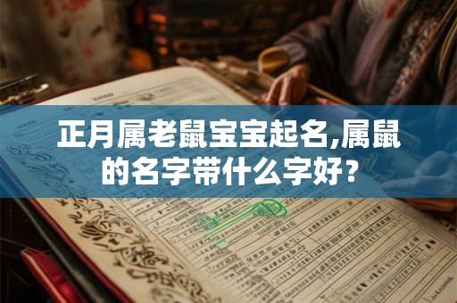正月属老鼠宝宝起名,属鼠的名字带什么字好？