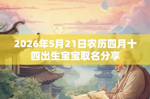 2026年5月21日农历四月十四出生宝宝取名分享