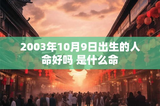 2003年10月9日出生的人命好吗 是什么命