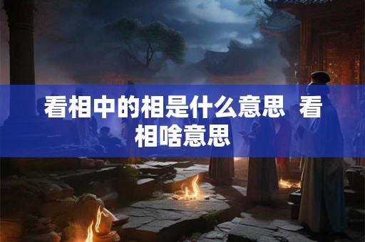 看相中的相是什么意思  看相啥意思