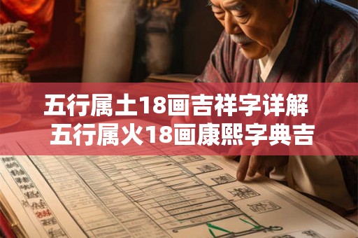 五行属土18画吉祥字详解 五行属火18画康熙字典吉祥字 五行属土18画吉祥字详解 五行属火18画康熙字典吉祥字