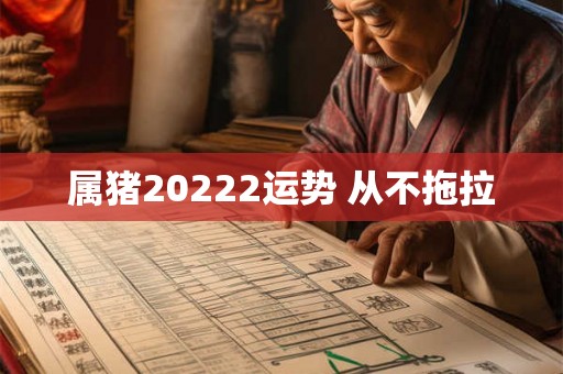 属猪20222运势 从不拖拉