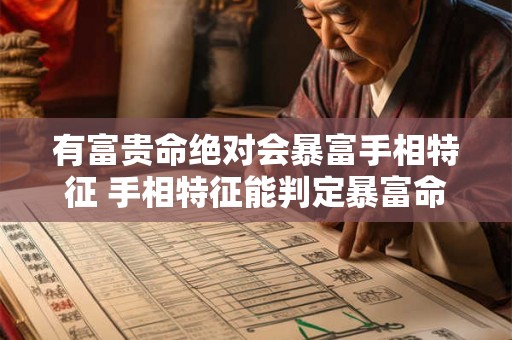 有富贵命绝对会暴富手相特征 手相特征能判定暴富命运吗 有富贵命绝对会暴富手相特征 手相特征能判定暴富命运吗