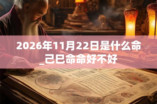 2026年11月22日是什么命_己巳命命好不好