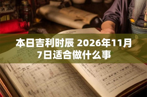 本日吉利时辰 2026年11月7日适合做什么事 本日吉利时辰 2026年11月7日适合做什么事