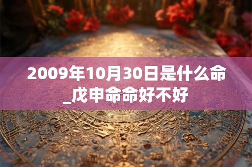 2009年10月30日是什么命_戊申命命好不好