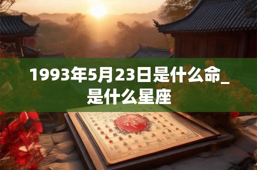 1993年5月23日是什么命_是什么星座