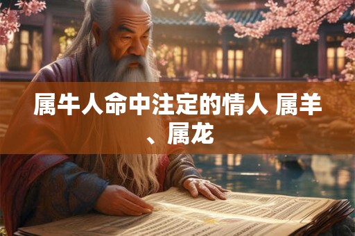 属牛人命中注定的情人 属羊、属龙