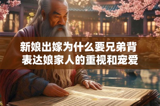 新娘出嫁为什么要兄弟背 表达娘家人的重视和宠爱 新娘出嫁为什么要兄弟背 表达娘家人的重视和宠爱