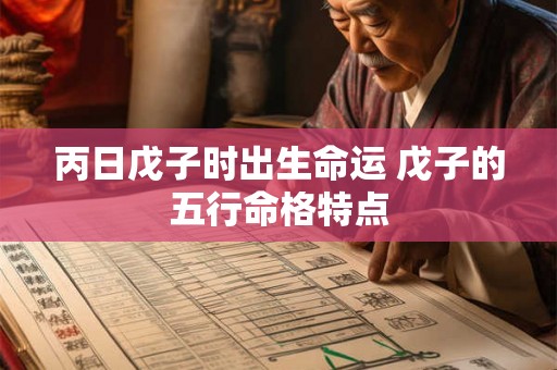 丙日戊子时出生命运 戊子的五行命格特点