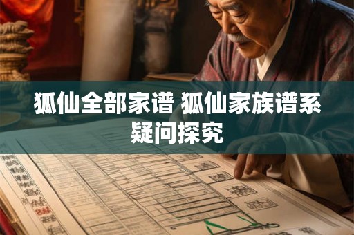 狐仙全部家谱 狐仙家族谱系疑问探究