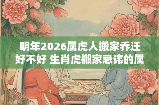 明年2026属虎人搬家乔迁好不好 生肖虎搬家忌讳的属相