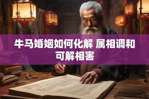 牛马婚姻如何化解 属相调和可解相害