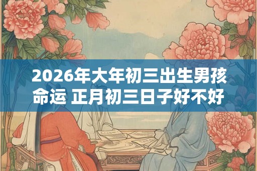 2026年大年初三出生男孩命运 正月初三日子好不好