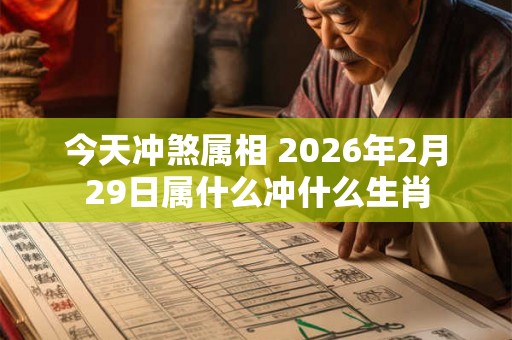 今天冲煞属相 2026年2月29日属什么冲什么生肖