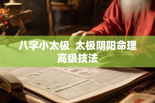 八字小太极  太极阴阳命理高级技法