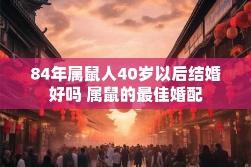84年属鼠人40岁以后结婚好吗 属鼠的最佳婚配