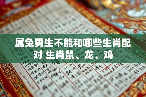 属兔男生不能和哪些生肖配对 生肖鼠、龙、鸡