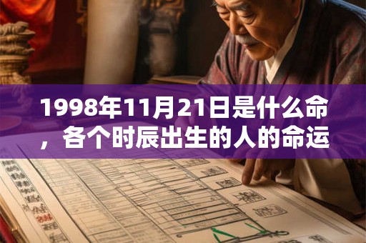 1998年11月21日是什么命，各个时辰出生的人的命运