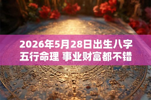 2026年5月28日出生八字五行命理 事业财富都不错