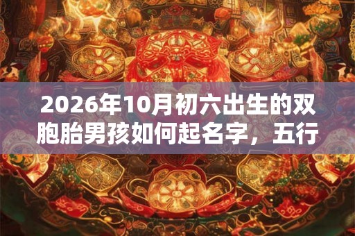 2026年10月初六出生的双胞胎男孩如何起名字，五行属什么？