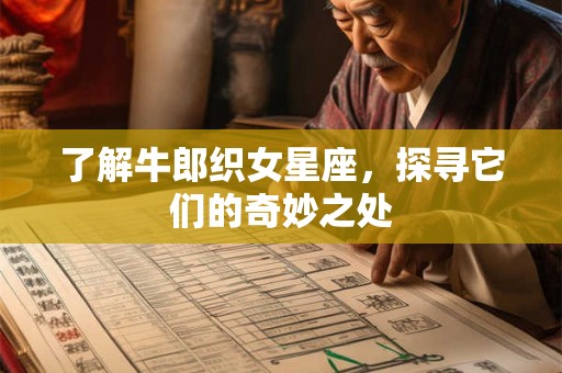 了解牛郎织女星座，探寻它们的奇妙之处