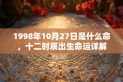 1998年10月27日是什么命，十二时辰出生命运详解