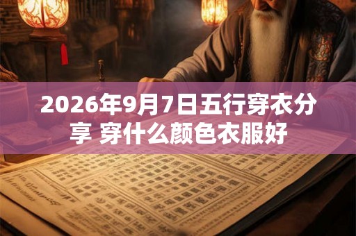 2026年9月7日五行穿衣分享 穿什么颜色衣服好