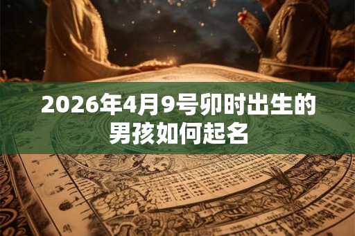 2026年4月9号卯时出生的男孩如何起名