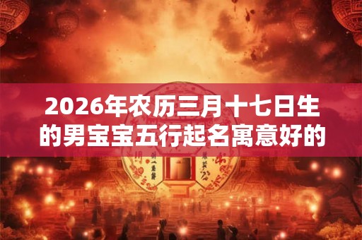 2026年农历三月十七日生的男宝宝五行起名寓意好的名字推荐