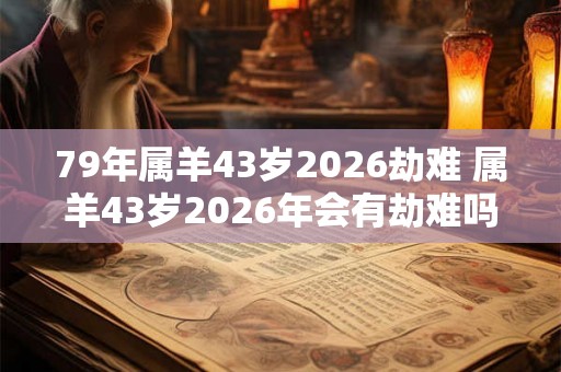 79年属羊43岁2026劫难 属羊43岁2026年会有劫难吗