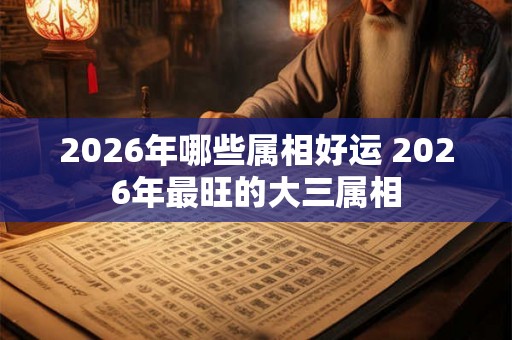2026年哪些属相好运 2026年最旺的大三属相