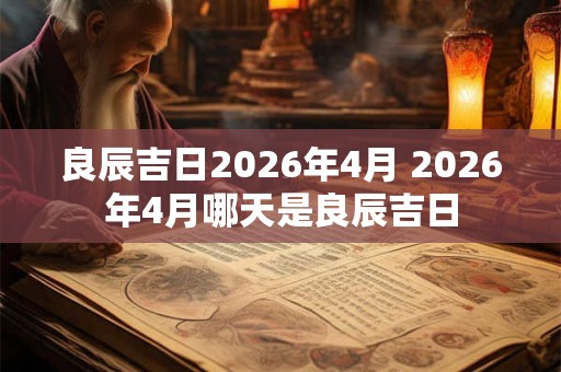 良辰吉日2026年4月 2026年4月哪天是良辰吉日