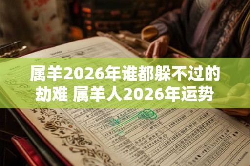 属羊2026年谁都躲不过的劫难 属羊人2026年运势 属羊2026年谁都躲不过的劫难 属羊人2026年运势