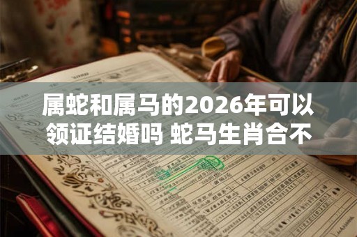 属蛇和属马的2026年可以领证结婚吗 蛇马生肖合不合