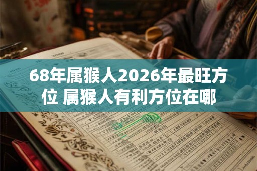 68年属猴人2026年最旺方位 属猴人有利方位在哪 68年属猴人2026年最旺方位 属猴人有利方位在哪