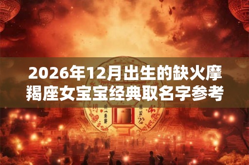 2026年12月出生的缺火摩羯座女宝宝经典取名字参考