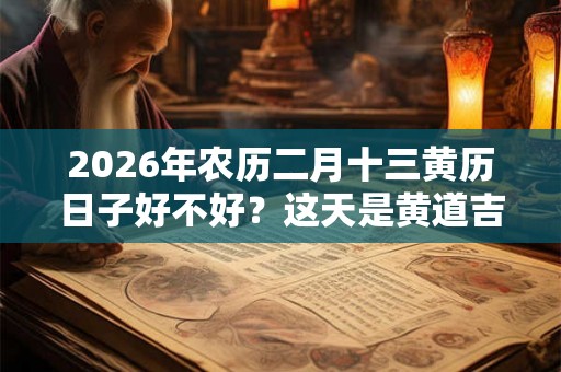 2026年农历二月十三黄历日子好不好？这天是黄道吉日吗？