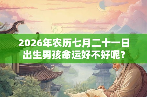 2026年农历七月二十一日出生男孩命运好不好呢？