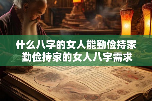 什么八字的女人能勤俭持家 勤俭持家的女人八字需求