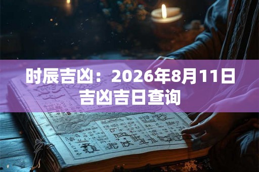 时辰吉凶：2026年8月11日吉凶吉日查询