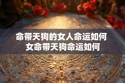 命带天狗的女人命运如何 女命带天狗命运如何