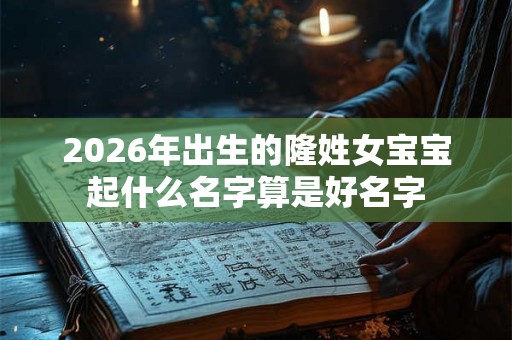 2026年出生的隆姓女宝宝起什么名字算是好名字
